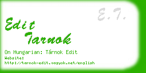 edit tarnok business card